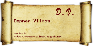 Depner Vilmos névjegykártya
